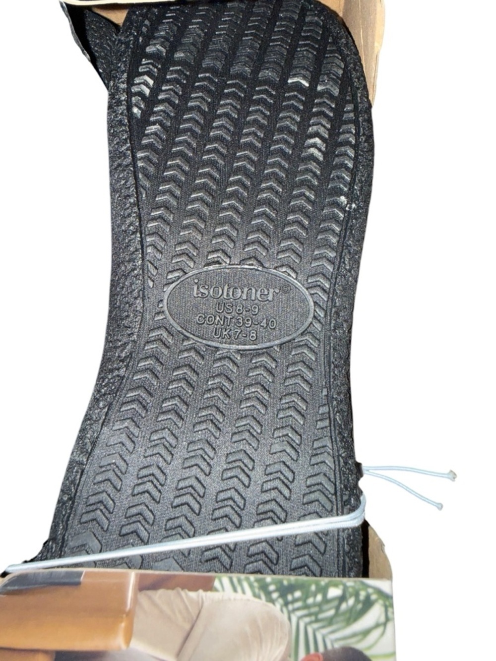 isotoner Men's Brown Plaid Slip-On Memory Foam Slippers - Picture 4 of 5